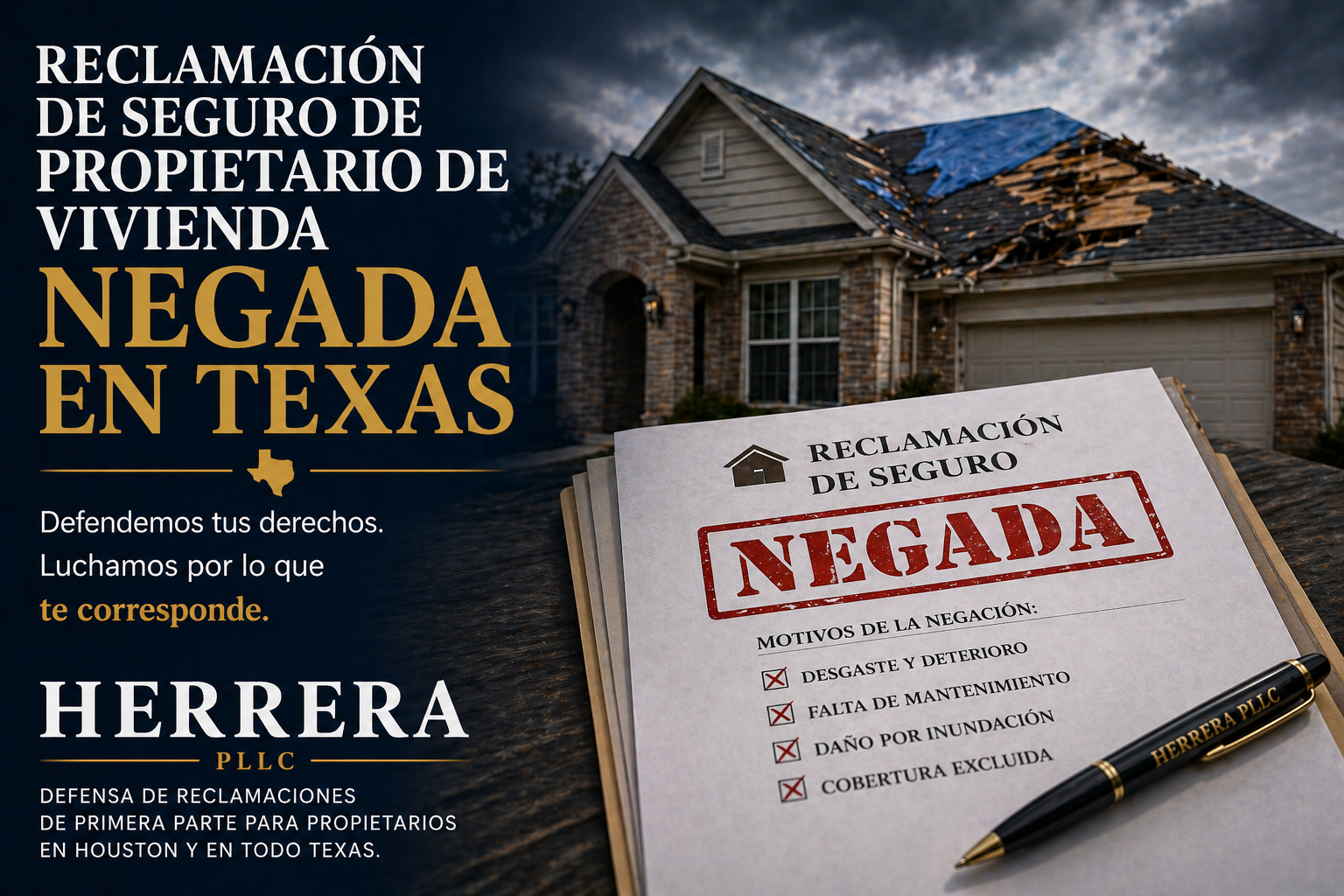 Reclamación de Seguro de Propietario de Vivienda Negada en Texas
