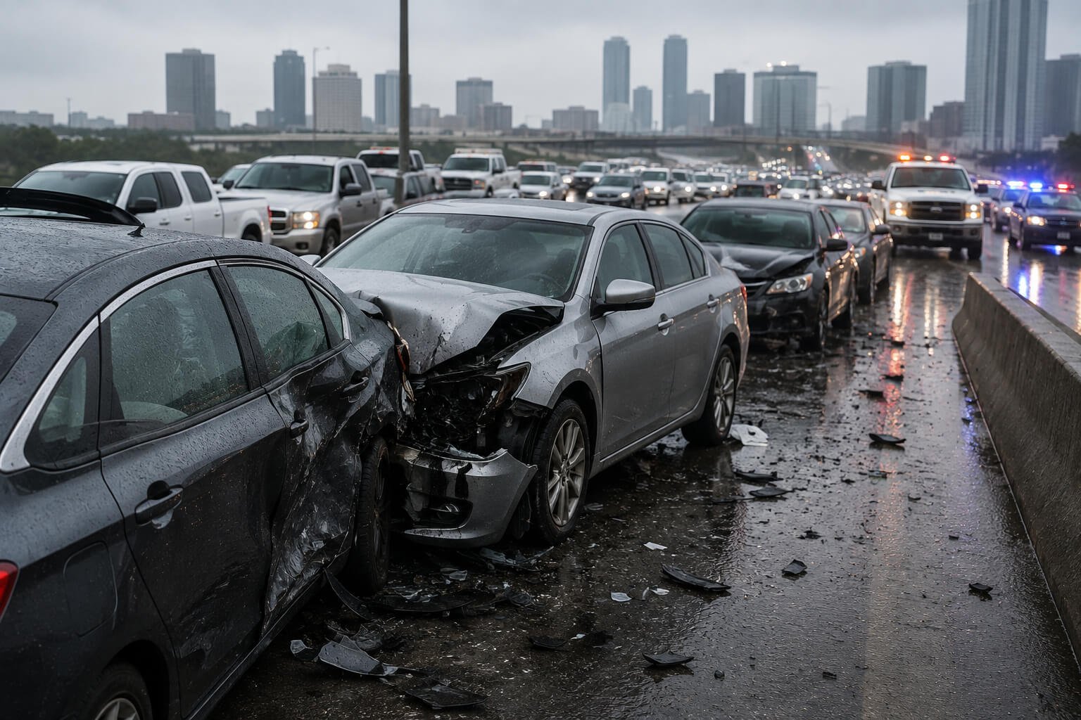 Houston multi-car pileup accident