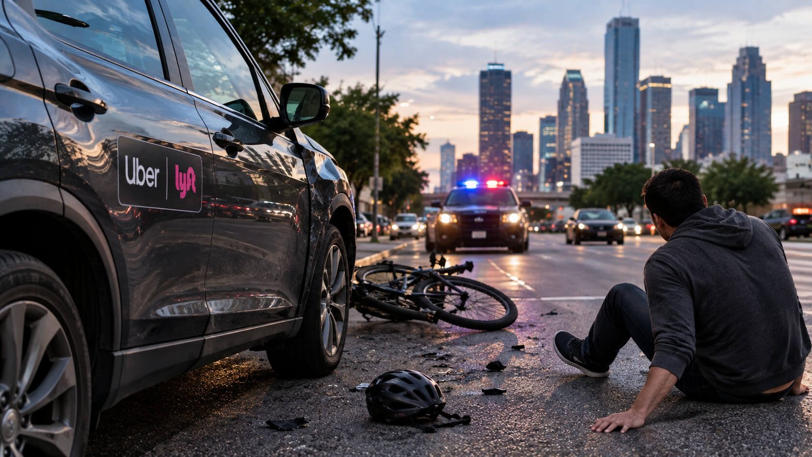 hit by Uber Lyft driver Texas
